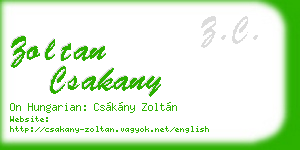 zoltan csakany business card