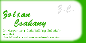 zoltan csakany business card